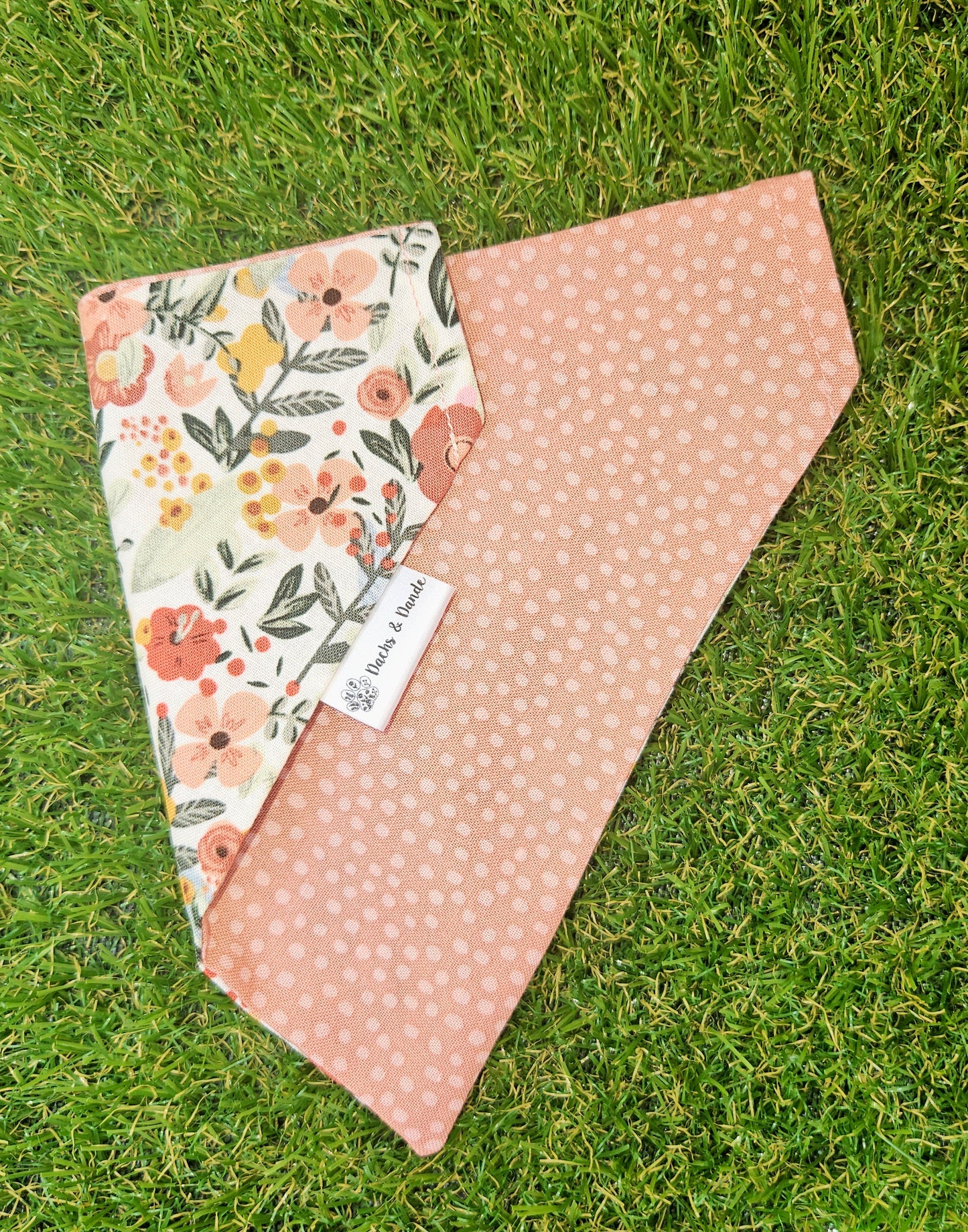 White Floral Pet Bandana