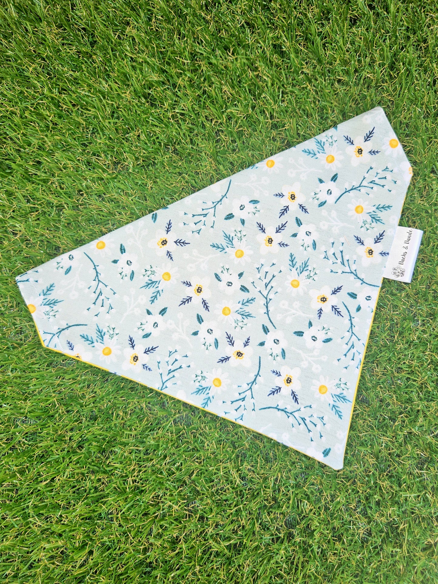 Green Floral Pet Bandana