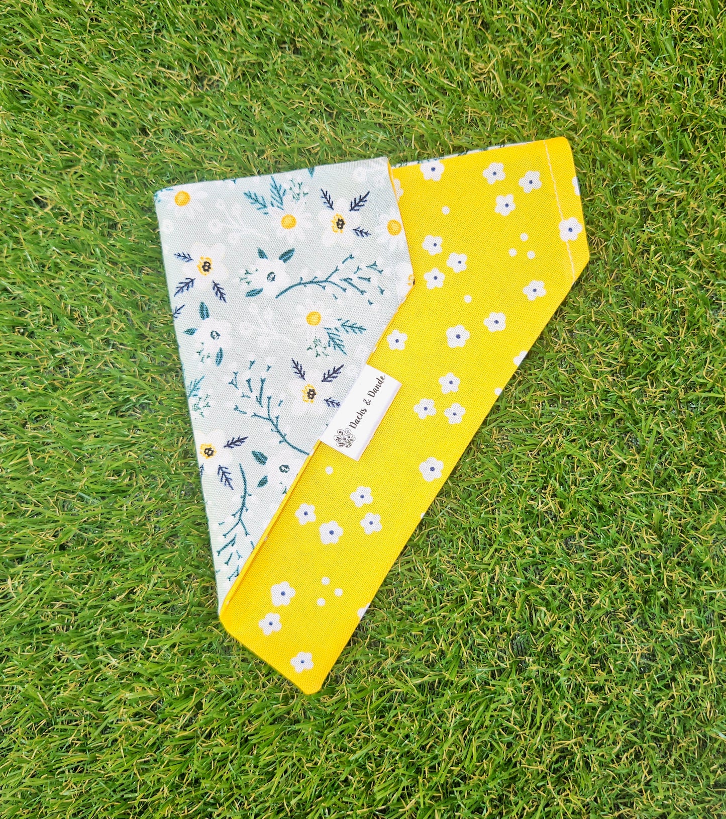 Green Floral Pet Bandana