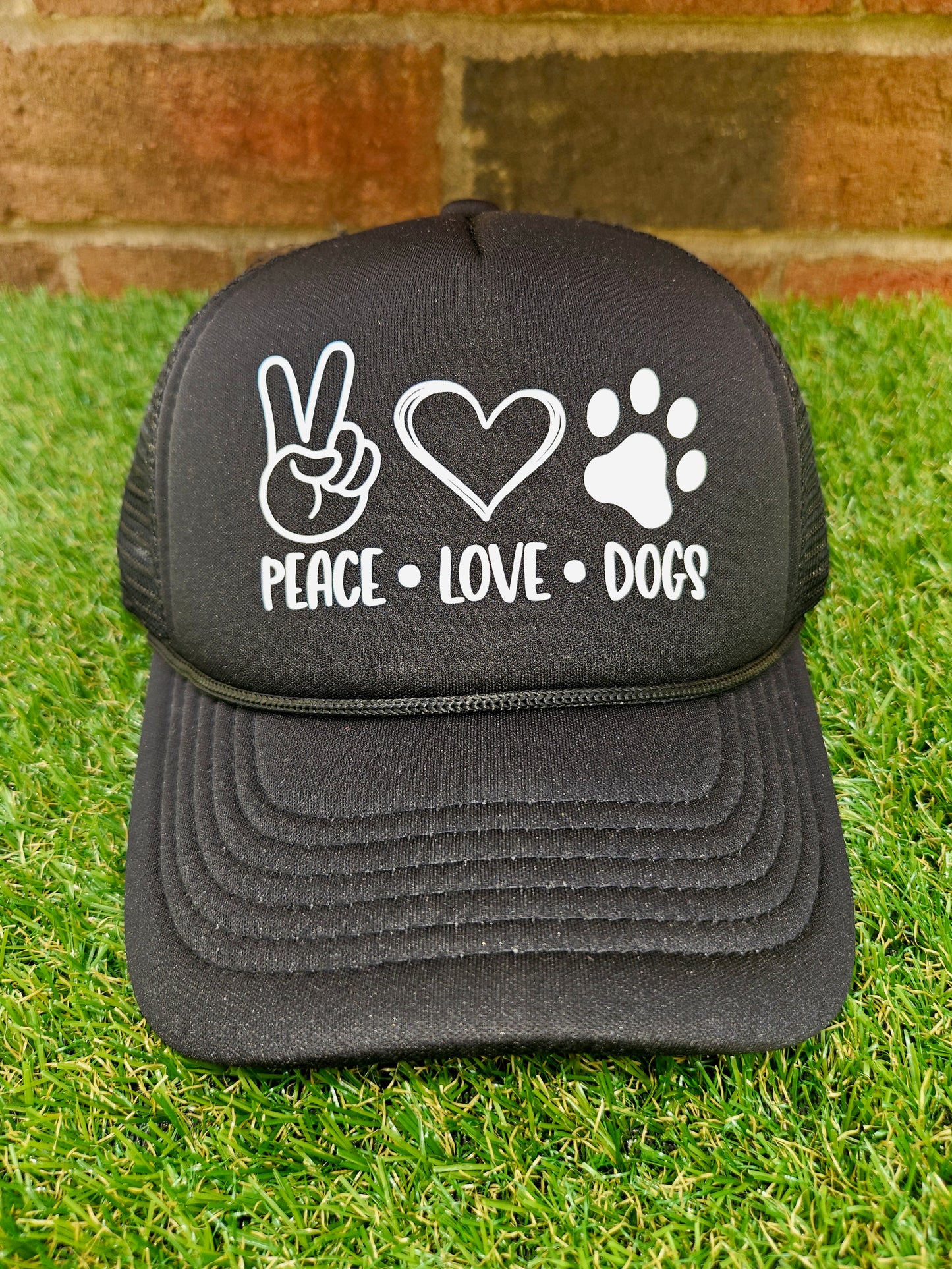 Peace Love Dogs Hat