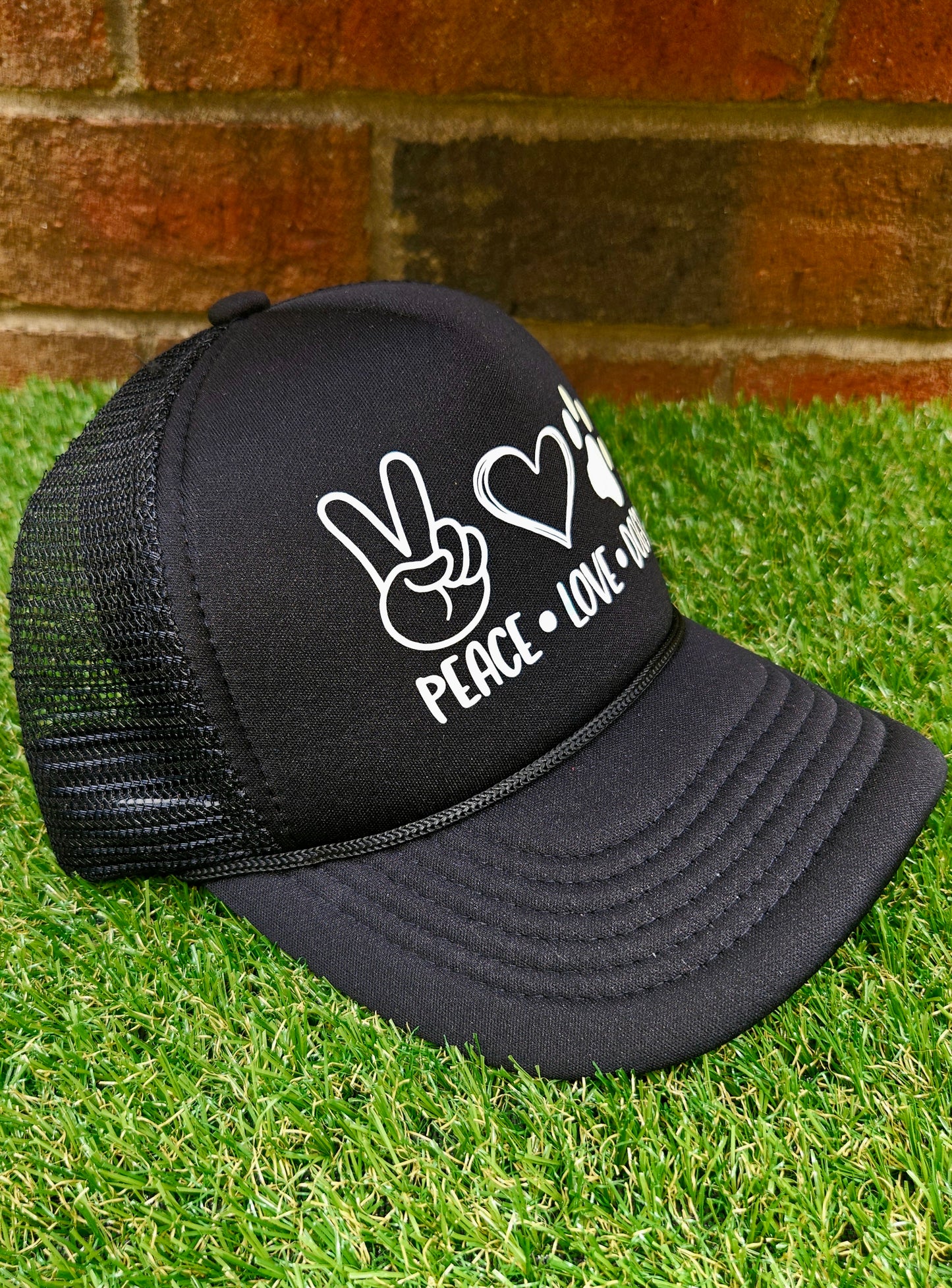 Peace Love Dogs Hat