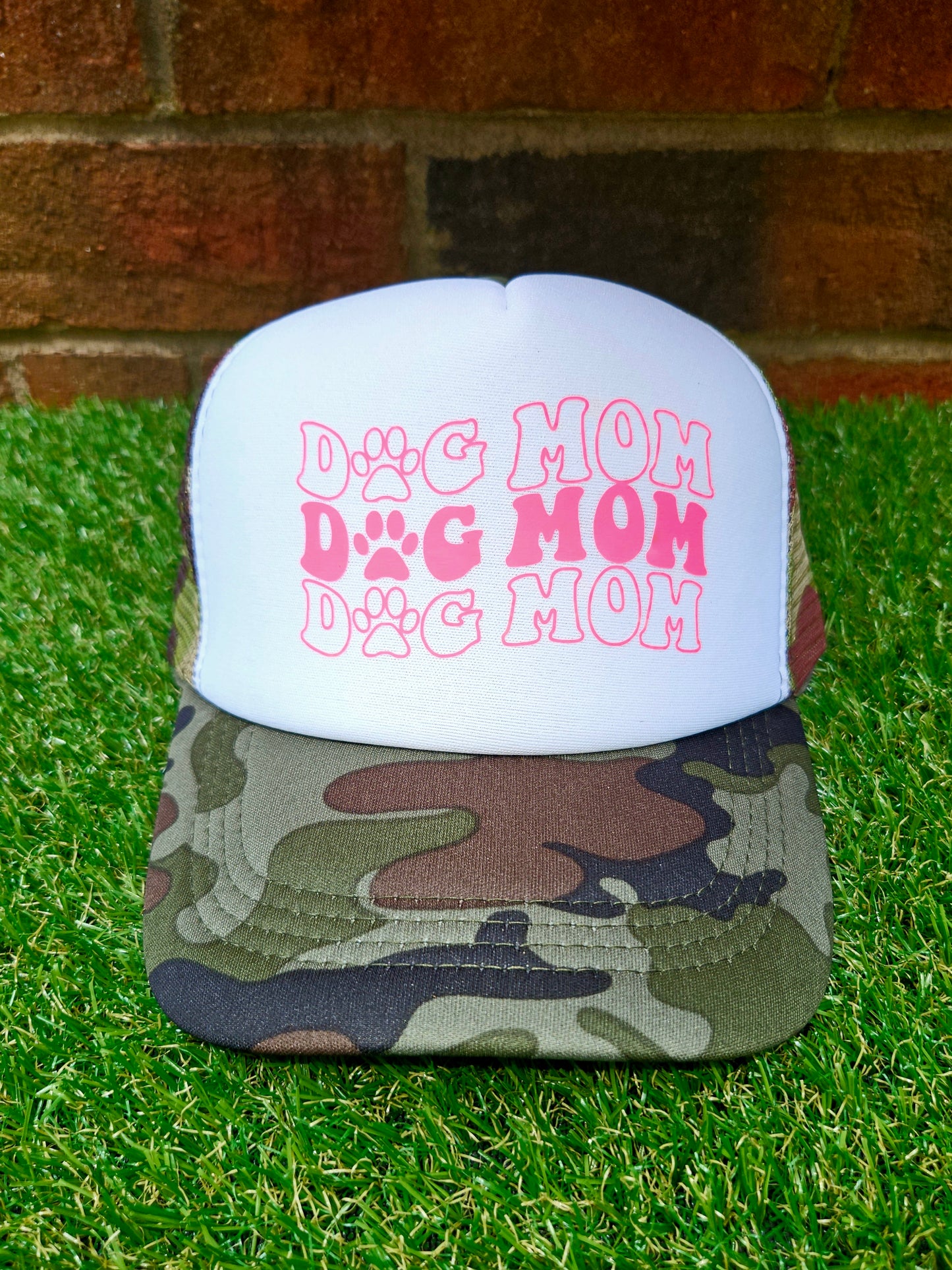 Camo & Hot Pink Dog Mom Hat