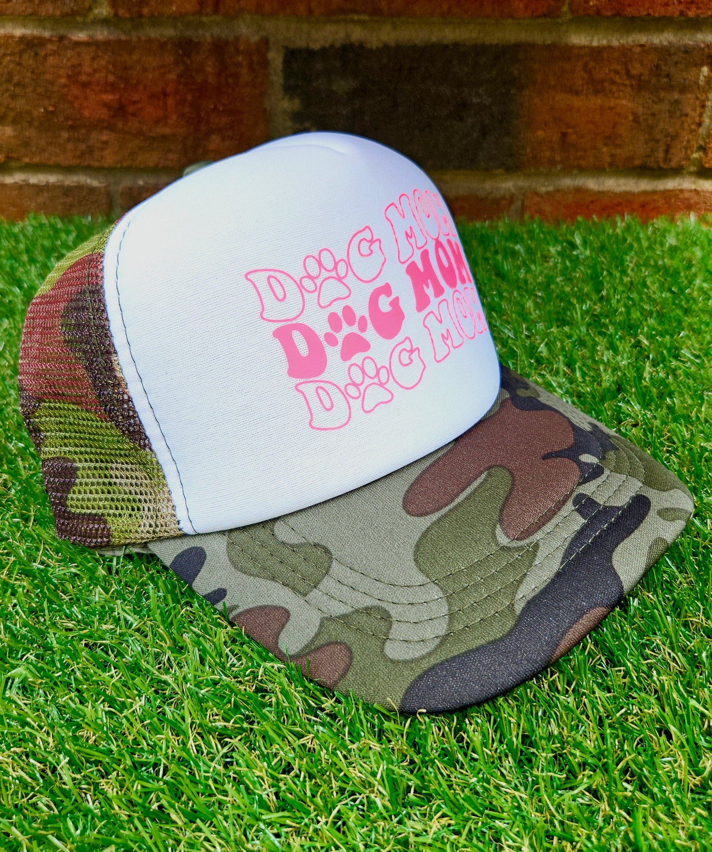 Camo & Hot Pink Dog Mom Hat