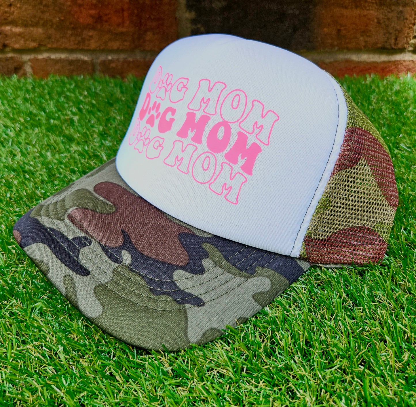 Camo & Hot Pink Dog Mom Hat