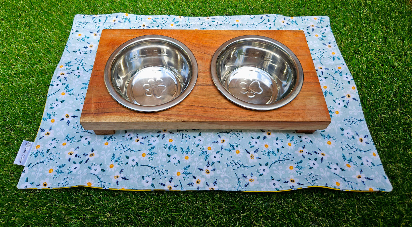 Green Floral Pet Placemat