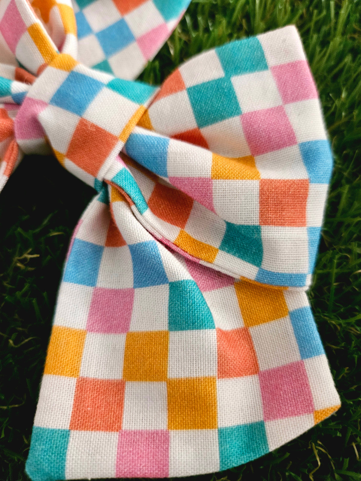 Multi-Color Plaid Sailor Bow