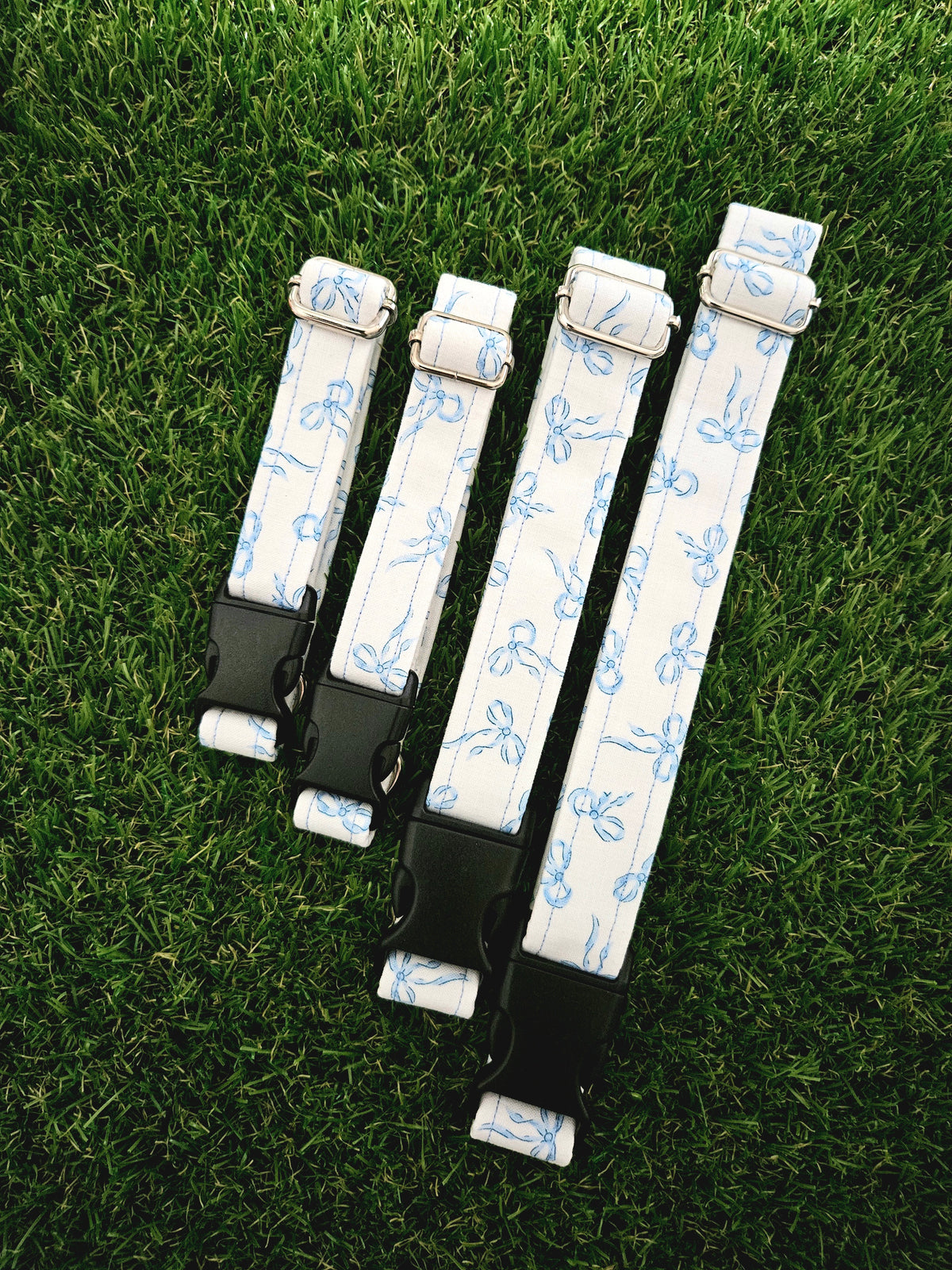 Blue Ribbon Bow Collar