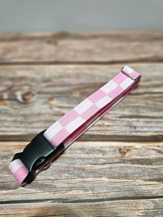 Pink Checkered Collar