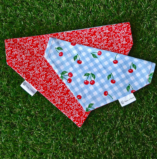 Cherry Gingham Bandana
