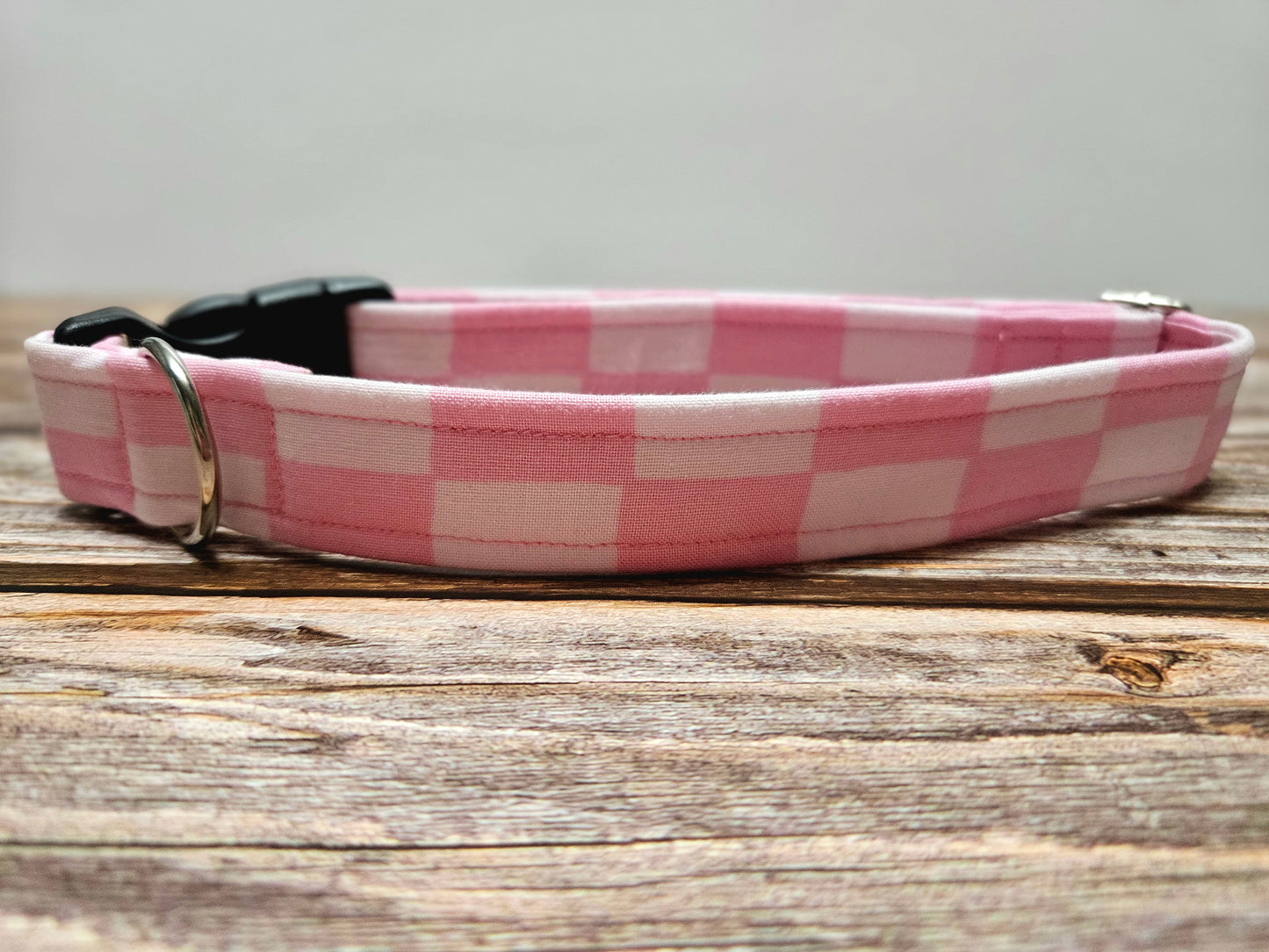 Pink Checkered Collar