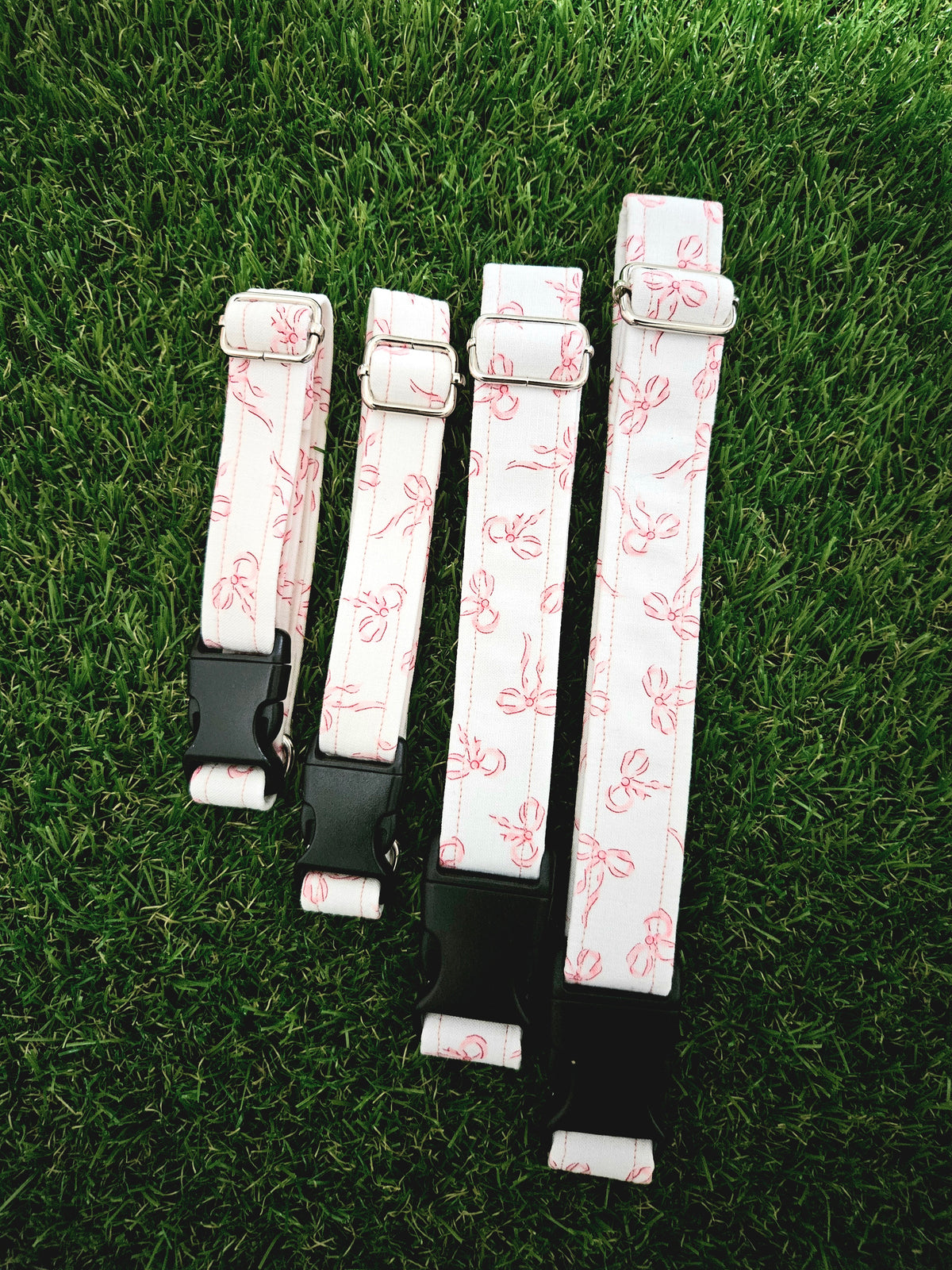 Pink Ribbon Bow Collar