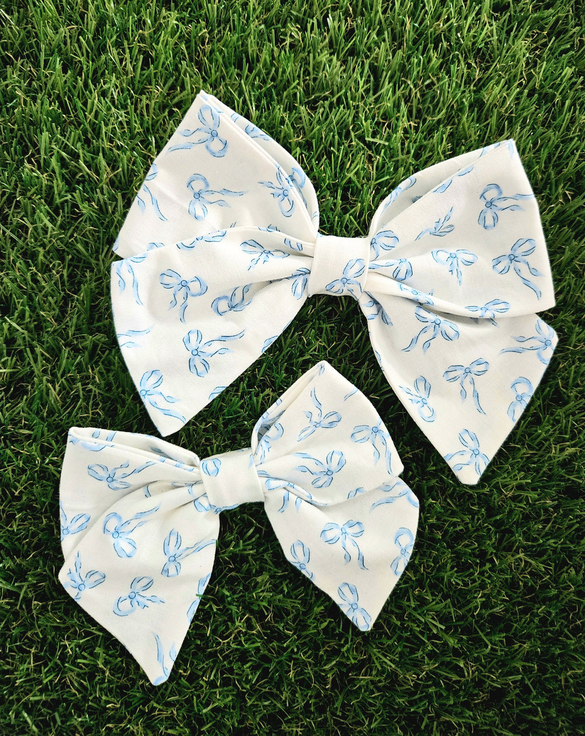 Blue Ribbon Bow Sailor Bow